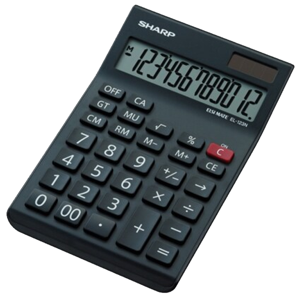 SHARP EL-123N-BK CALCULATOR
