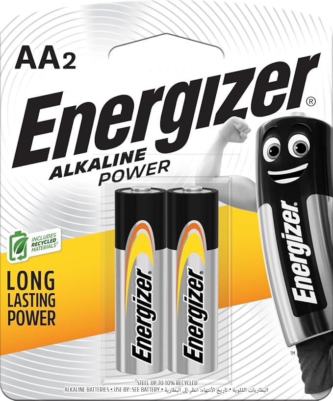 Energizer Power Alkaline AA Batteries - Pack of 2