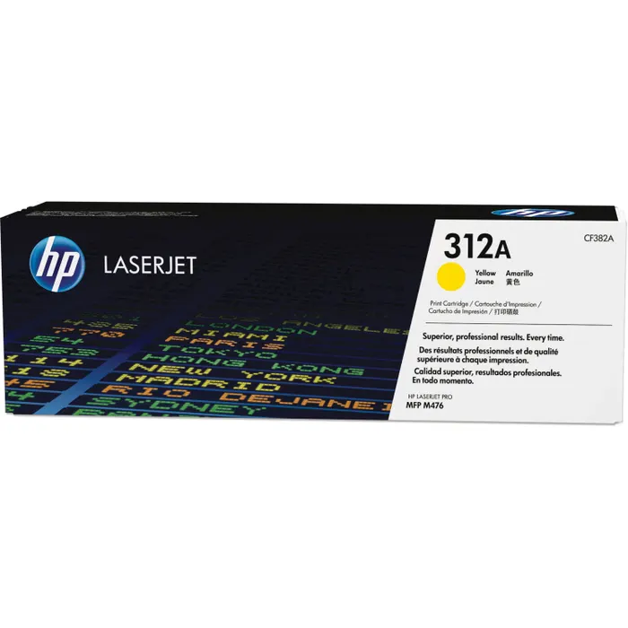 HP 312A Yellow Original LaserJet Toner Cartridge, CF382A
