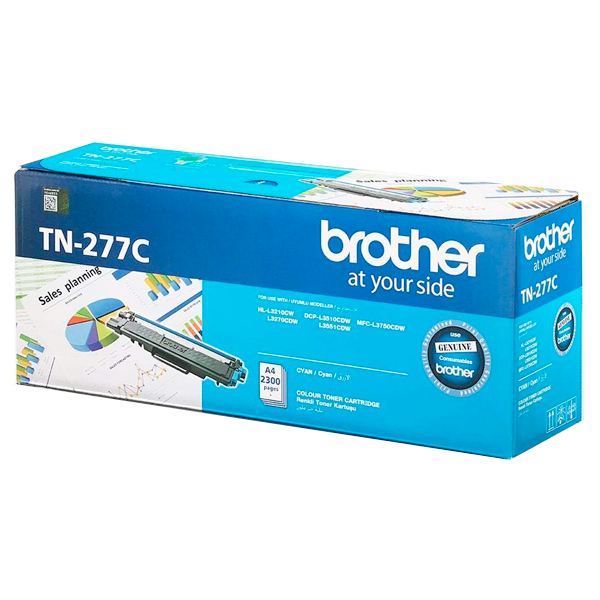BROTHER TN-277 HIGH YIELD CYAN TONER CARTRIDGE