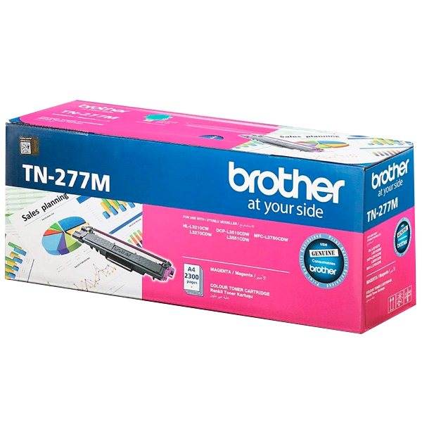 BROTHER TN-277 HIGH YIELD MAGENTA TONER CARTRIDGE