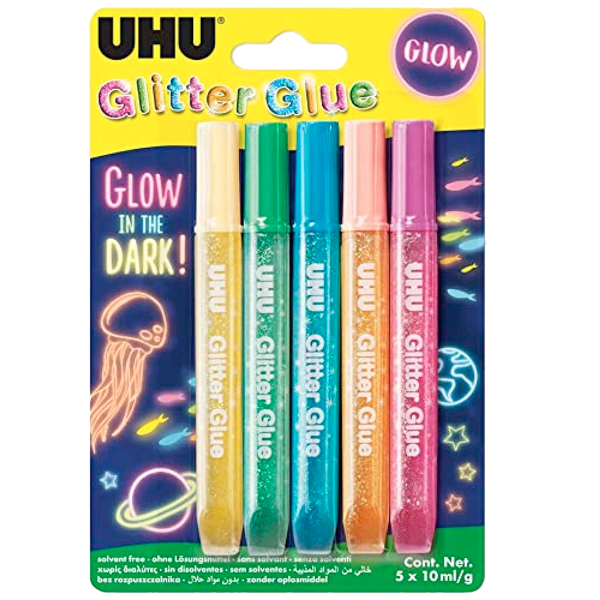 GLITTER GLUE (GLOW IN THE DARK) UHU