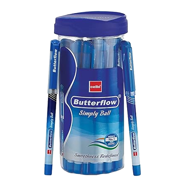BALLPEN BUTTERFLOW 25X1 PCS. (CELLO)
