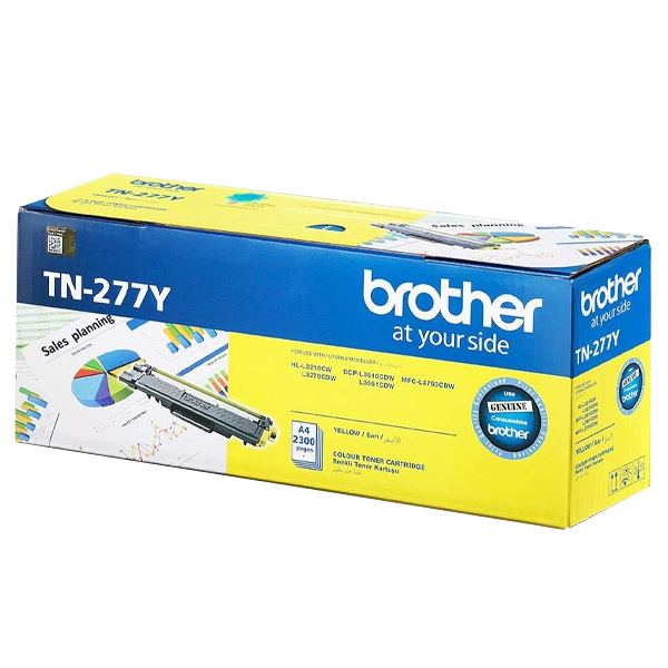 BROTHER TN-277 HIGH YIELD YELLOW TONER CARTRIDGE