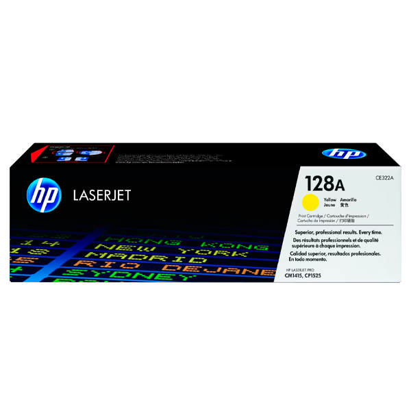 HP 128A YELLOW TONER CARTRIDGE WORKS WITH HP CE322A