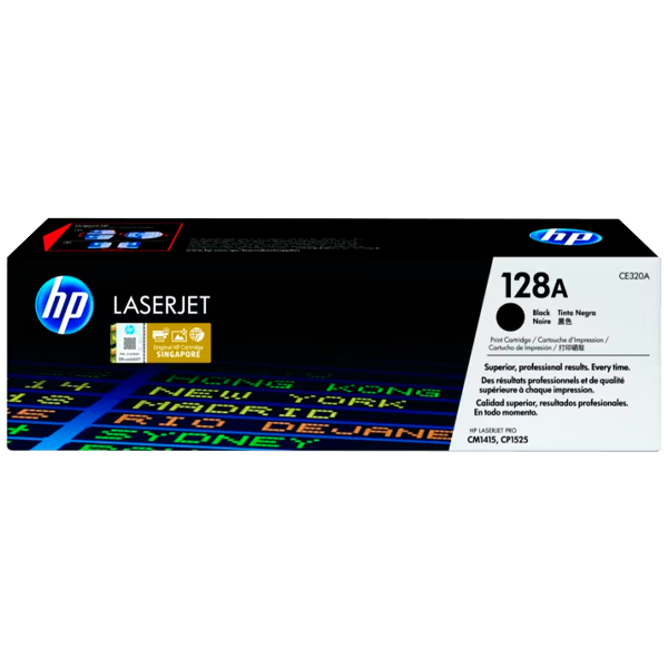 HP 128A BLACK TONER CARTRIDGE WORKS WITH HP CE320A