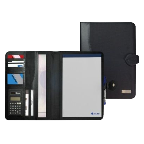 ATLAS A4 EXECUTIVE PORTFOLIO WITH MAGNETIC CLOSURE BLACK