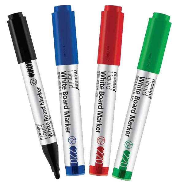 WHITE BOARD MARKER 220 SET OF 4 (MONAMI)