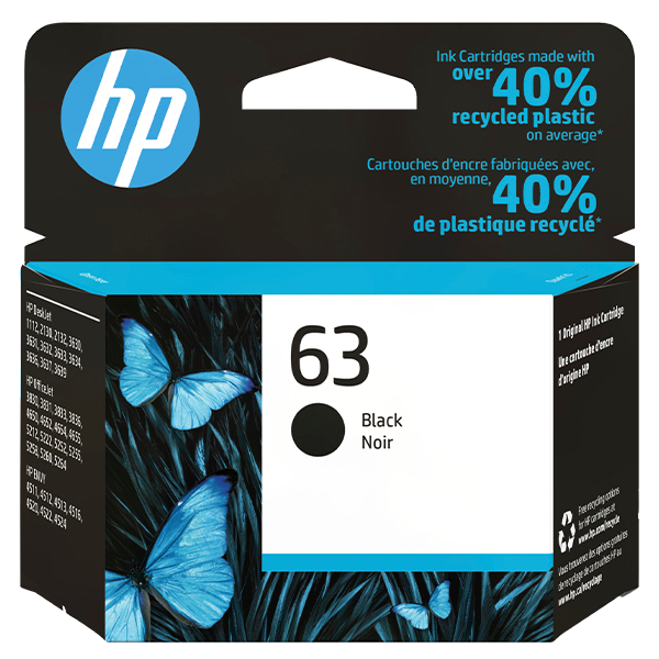 HP 63 BLACK CARTRIDGE