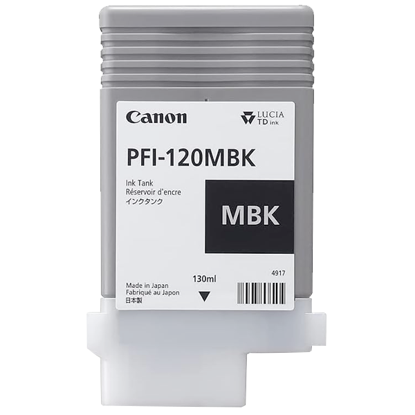 CANON PFI-120MBK PIGMENT INK TANK, 130ML, MATTE BLACK