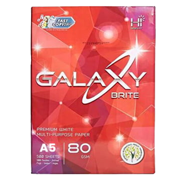 GALAXY A5 COPY PAPER, WHITE, 80 GSM, 500 SHEETS/REAM