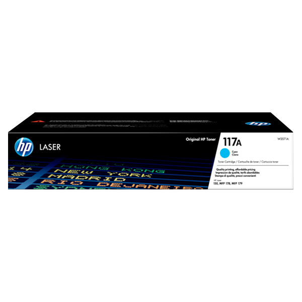 HP 117A CYAN ORIGINAL LASER TONER CARTRIDGE (W2071A)