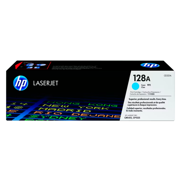 HP 128A CYAN TONER CARTRIDGE WORKS WITH HP CE321A