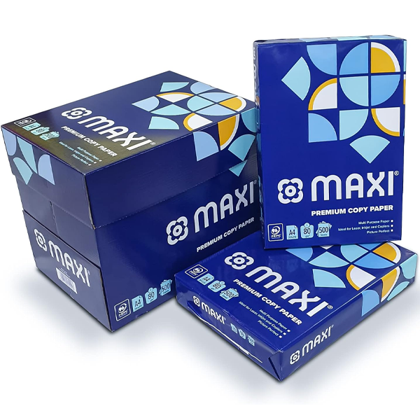 MAXI PHOTO COPY PAPER A4 80GSM 500X5 SHEET, A4 PAPER, 80G 5X1