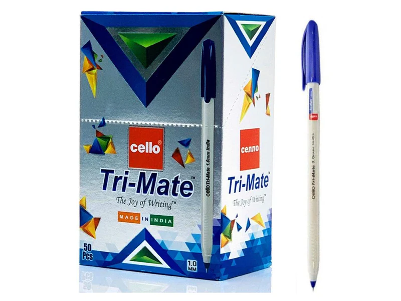 Cello Trimate Ballpen 1.0mm, Blue (50 pcs/Box).